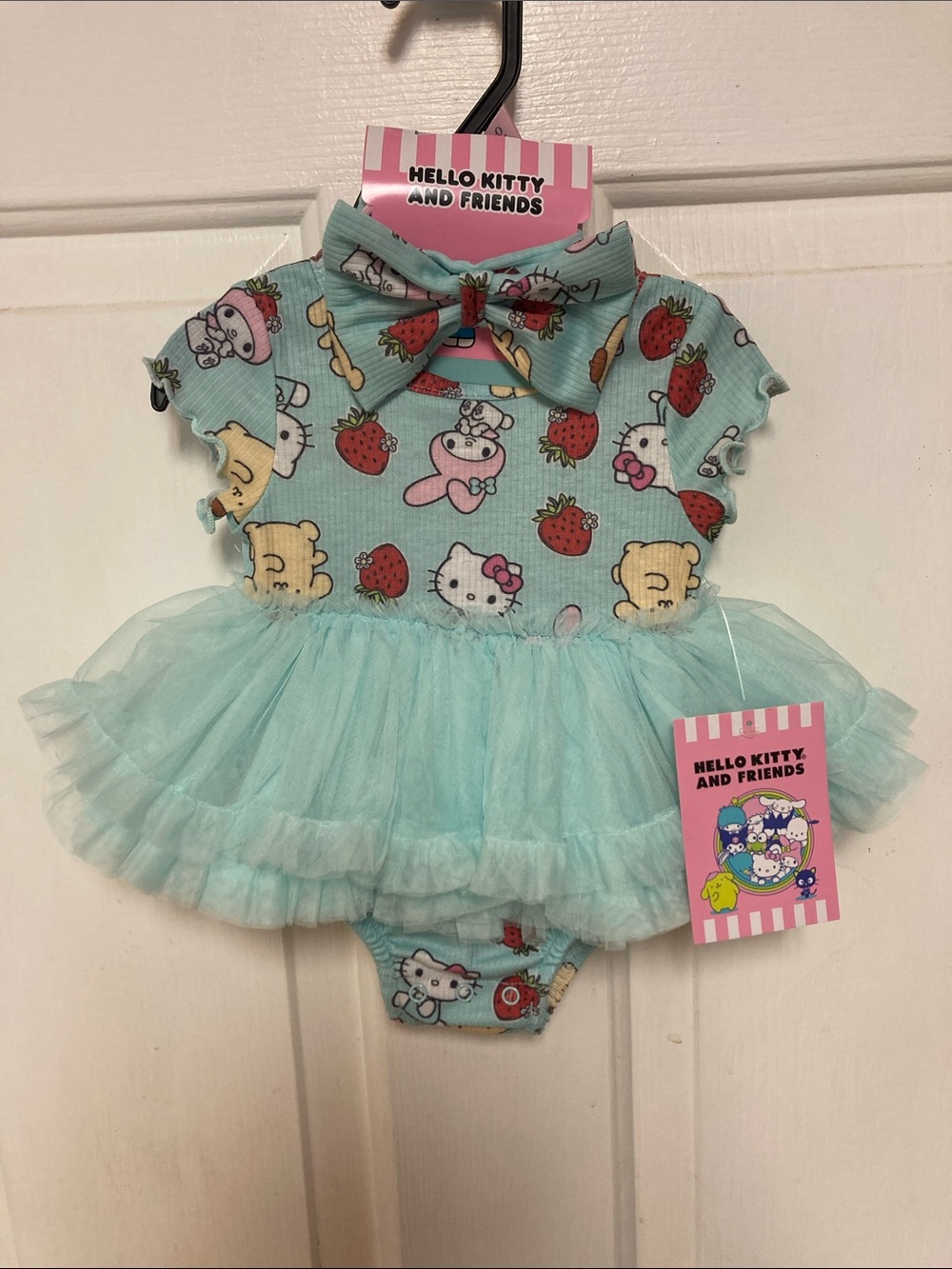 Hello Kitty & Friends Aqua Tulle Baby One-Piece Dress